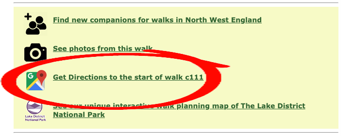 Find directions to the start of this walk using google maps