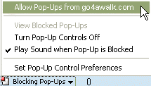 AOL - Allow Pop ups from go4awalk.com