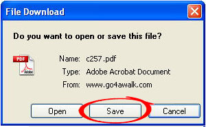 Choose Save instead of Open