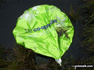 Co-Operative ballon on Rogan's Seat in The Yorkshire Dales