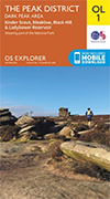 Walks on Ordnance Survey Explorer Map OL1 The Peak District - Dark Peak area