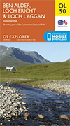 Walks on Ordnance Survey Explorer Map OL50 Ben Alder, Loch Ericht & Loch Laggan