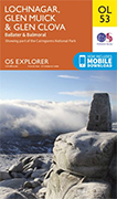 Walks on Ordnance Survey Explorer Map OL53 Lochnagar, Glen Muick & Glen Clova