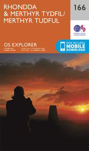 Walks on Ordnance Survey Explorer Map 166 Rhondda & Merthyr Tydfil / Merthyr Tudfi