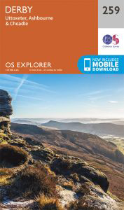 Walks on Ordnance Survey Explorer Map 259 Derby, Uttoxeter, Ashbourne & Cheadle