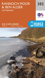 Walks on Ordnance Survey Explorer Map 385 Rannoch Moor & Ben Alder