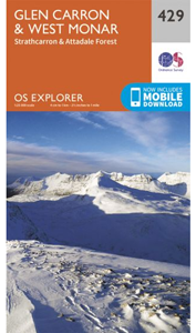 Walks on Ordnance Survey Explorer Map 429 Glen Carron & West Monar