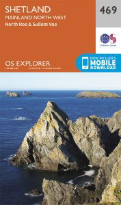 Walks on Ordnance Survey Explorer Map 469 Shetland - Mainland North West