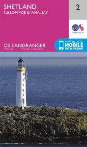 Walks on Ordnance Survey Landranger Map 2 Shetland, Sullom Voe & Whalsey