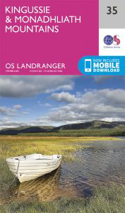 Walks on Ordnance Survey Landranger Map 35 Kingussie and Monadhliath Mountains