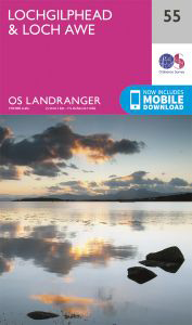 Walks on Ordnance Survey Landranger Map 55 Lochgilphead & Loch Awe