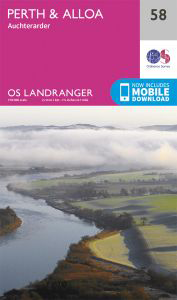 Walks on Ordnance Survey Landranger Map 58 Perth to Alloa, Auchterarder