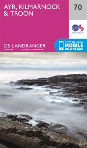 Walks on Ordnance Survey Landranger Map 70 Ayr, Kilmarnock & Troon