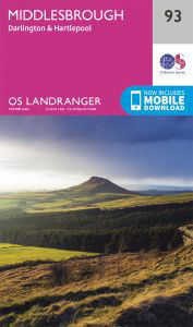 Walks on Ordnance Survey Landranger Map 93 Middlesbrough, Darlington & Hartlepool