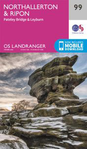 Walks on Ordnance Survey Landranger Map 99 Northallerton & Ripon, Pateley Bridge & Leyburn