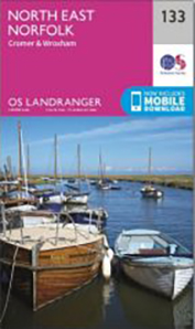 Walks on Ordnance Survey Landranger Map 133 North East Norfolk, Cromer & Wroxham