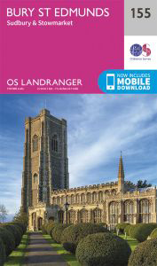 Walks on Ordnance Survey Landranger Map 155 Bury St Edmunds, Sudbury & Stowmarket