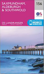 Walks on Ordnance Survey Landranger Map 156 Saxmundham, Aldeburgh & Southwold