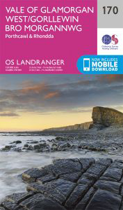 Walks on Ordnance Survey Landranger Map 170 Vale of Glamorgan, Rhondda & Porthcawl