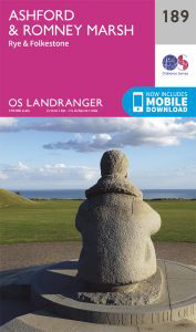 Walks on Ordnance Survey Landranger Map 189 Ashford & Romney Marsh, Rye & Folkestone