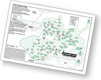 <em>Downloadable Peak Baggers Map you can Print or Save to your Phone detailing the The Shropshire Hills, </em>