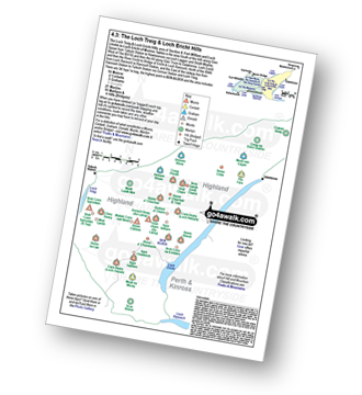 <em>Peak Baggers Map you can Print or Save to your Phone detailing The Loch Treig & Loch Ericht Hills area of  Section 4.3: Fort William and Loch Linnhe to Loch Ericht</em>