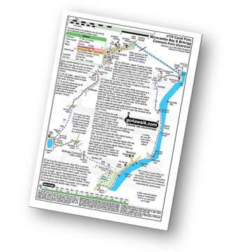 Walk route map with easy-to-follow route instructions for walk c119 Canal Foot, Morecambe Bay and Birkrigg Common from Ulverston pdf