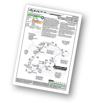 Walk route map with easy-to-follow route instructions for walk c164 Caw (Dunnerdale Fells), Pikes (Caw) and Green Pikes (Caw) from Seathwaite (Duddon Valley) pdf