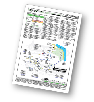 Map with easy-to-follow route details for walk c325 Sale Fell and Ling Fell (Wythop) from Wythop Church pdf