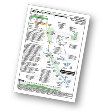 Map with easy-to-follow route details for walk c369 High Raise, Ullscarf and Grange Fell from Rosthwaite pdf