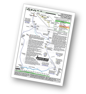 Walk route map with easy-to-follow route instructions for walk c434 Cold Fell Pike (Geltsdale) and Old Water Bridge from Clesketts pdf