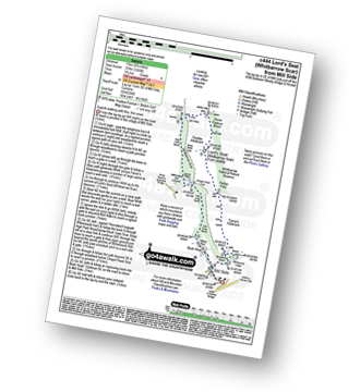 Walk route map with easy-to-follow route instructions for walk c444 Lord's Seat (Whitbarrow Scar) from Mill Side pdf