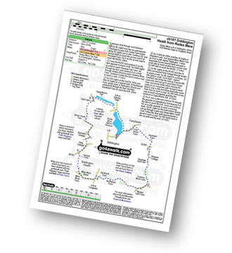 Walk route map with easy-to-follow route instructions for walk ch141 Siddington Heath from Redes Mere pdf