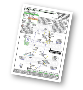 Walk route map with easy-to-follow route instructions for walk ch142 The Sandstone Trail, Beeston Castle and Higher Burwardsley from Tarporley pdf