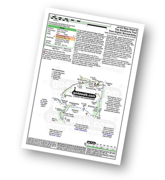 Map with easy-to-follow route details for walk ch153 Raw Head and The Sandstone Trail from Higher Burwardsley pdf