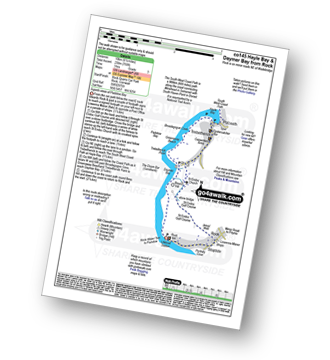 Walk route map with easy-to-follow route instructions for walk co145 Hayle Bay and Daymer Bay (Trebetherick) from Rock (Padstow Bay) pdf