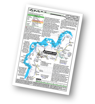 Walk route map with easy-to-follow route instructions for walk co167 Trevalga Cliffs, Tintagel Head and Trebarwith Sands from Tintagel pdf