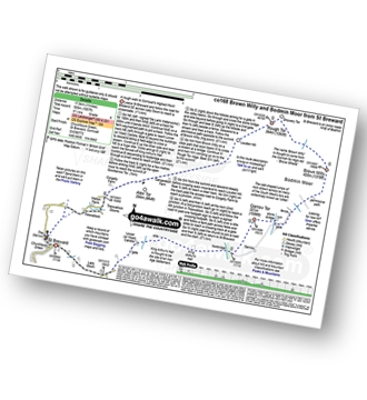 Walk route map with easy-to-follow route instructions for walk co168 Brown Willy and Bodmin Moor from St Breward pdf