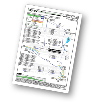 Walk route map with easy-to-follow route instructions for walk cw109 Pen Llithrig y Wrach and Pen Yr Helgi Du from Capel Curig pdf