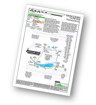 Walk route map with easy-to-follow route instructions for walk cw202 Pen yr Ole Wen via the South Western Ridge from Ogwen Cottage, Llyn Ogwen pdf