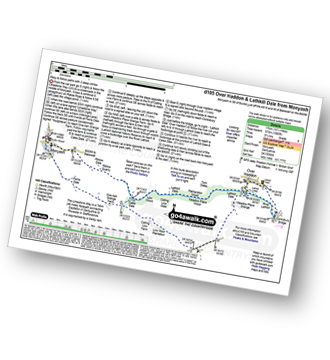 Map with easy-to-follow route details for walk d105 Over Haddon and Lathkill Dale from Monyash pdf