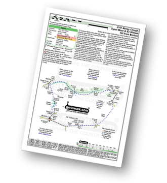 Walk route map with easy-to-follow route instructions for walk d107 Abney Clough, Eyam Moor and Sir William Hill from Bretton pdf