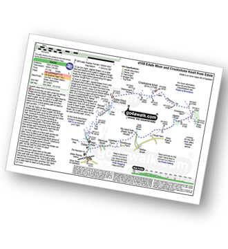 Map with easy-to-follow route details for walk d108 Edale Moor (Kinder Scout) and Crookstone Knoll (Kinder Scout) from Edale pdf