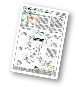 Map with easy-to-follow route details for walk d111 Foolow, Abney and Bretton from Eyam pdf