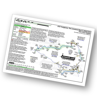 Walk route map with easy-to-follow route instructions for walk d151 Youlgreave, The Limestone Way and Lathkill Dale from Over Haddon pdf