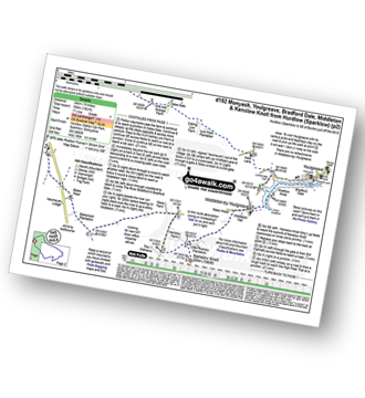 Walk route map with easy-to-follow route instructions for walk d152 Monyash, Youlgreave, Bradford Dale, Middleton-by-Youlgreave and Kenslow Knoll from Sparklow, Hurdlow pdf