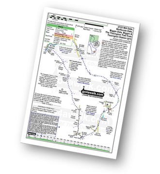 Map with easy-to-follow route details for walk d153 Mill Dale, Wolfscote Dale, Biggin Dale, Biggin and The Tissington Trail from Tissington Station pdf