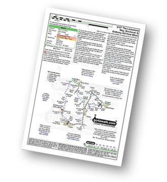 Map with easy-to-follow route details for walk d157 The Limestone Way, Birchover and Anthony Hill from Elton pdf