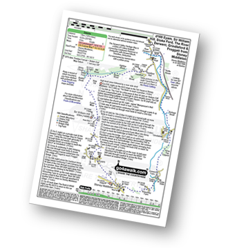 Walk route map with easy-to-follow route instructions for walk d169 Eyam, Sir William Hill, Stoke Ford, The River Derwent, Grindleford and Froggatt from Stoney Middleton pdf