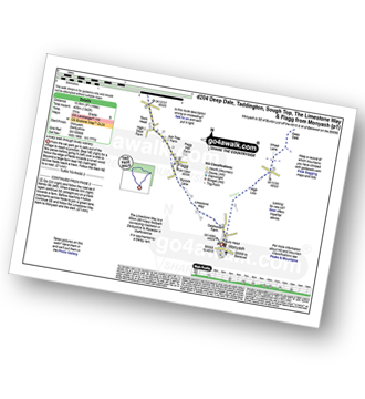 Walk route map with easy-to-follow route instructions for walk d204 Deep Dale, Taddington, Sough Top, The Limestone Way and Flagg from Monyash pdf